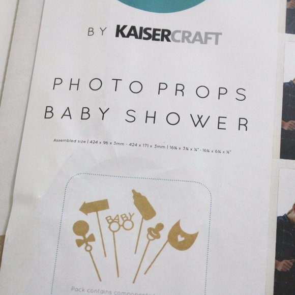Kaisercraft Baby Shower Photo Shoot Booth Props DIY Blank Wooden - Picture 3 of 3